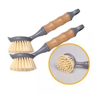 TBZ 먼지청소 우드 고리형 원형브러쉬 바닥청소솔 세척솔