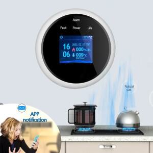 투야 2.4G 와이파이 가스 LPG 누출 경보 화재 보안 감지기 앱 제어 안전 스마트 홈 센서