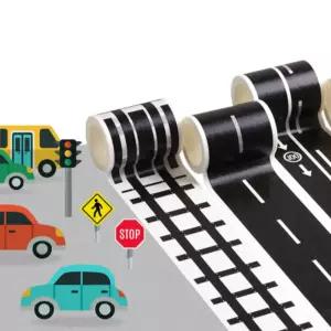 자동차 도로 스티커 세트 7p 테이프 철길