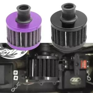 R-EP 자동차 에어 필터 12mm 25mm 오토바이 차가운 공기 흡입구 높은 흐름 크랭크 케이스 벤트 커버 미니