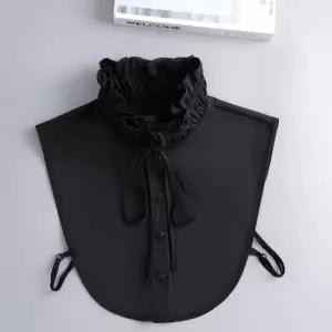 여성 러플 리본 하이넥 페이크 카라 넥케이프 이너넥