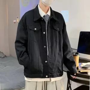 간절기 데님 청자켓 남성 아우터 루즈핏 대학생 캠퍼스룩