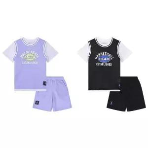 [롯데백화점]엔비에이 NBA 코트 리더 폴리 메쉬 세트(K252ST020P)