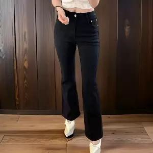 [신상오픈런]|CSP8849|여성 스판 부츠컷 블랙 진 핏 드레스 팬츠