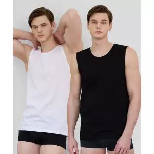 BYC 2PACK B 데일리 와이드 슬리브리스 머슬핏_2color BYCmuscle 459589