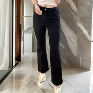 [옷자락]여자 스판 부츠컷 블랙진 뽕패드 데님팬츠