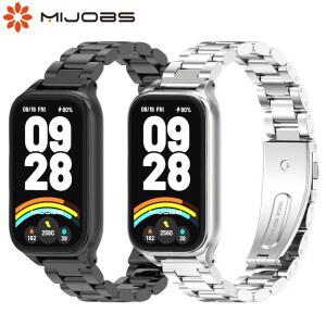 샤오미 스마트 밴드 9 액티브 스트랩 팔찌, 미 스트랩, 금속 스테인레스 스틸 교체 손목 시계