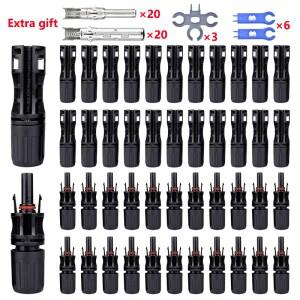 600/400/200/100/40/20/10 Pcs 광전지  광 커넥터 키트 PV/MC 케이블 용 1000V 30A 패널 Solor 2.5/4/6mm2