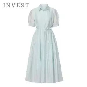 [신세계라이브쇼핑][인베스트] 셔츠 핏 티어드 롱 원피스_IN6M3OP3531