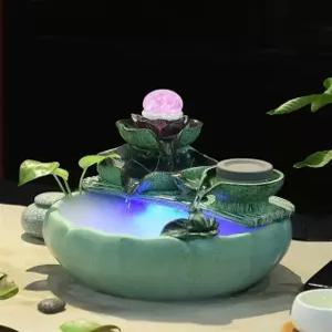 동양풍 실내분수 폭포 연꽃 인테리어 워터파크 인공 가정용 홈가드닝