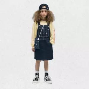 매장정품 리 LEE 키즈 데님 오버롤 스커트 인디고로우 LK2601OR70IR 3790988 V1LDE 1478085