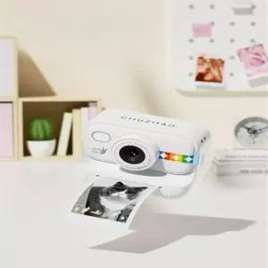 폴라로이드 카메라 프린트 즉석 스티커 사진 블루 포토 미니 휴대용 필름지