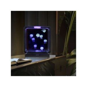 LED 해파리무드등 수족관 -소형 해파리 움직이는조명 사각 어항무드등 USB충전 8마리