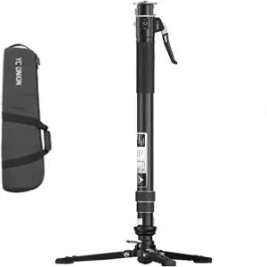 페달 베이스가 있는 YC 어니언 피네타 프로 카본 파이버 모노포드 소니 캐논 니콘 DSLR 카메라 짐벌 등을