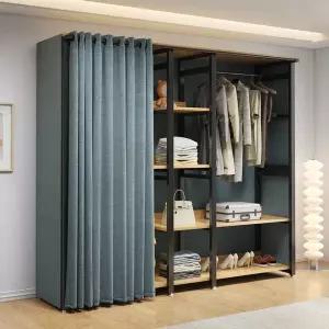 이케아조립식행거 옷장 커튼 자취방 접이식 시스템장 상품