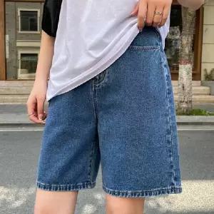 청 반바지 하이 와이드 여름 여성 데님 반바지 5부 쇼츠