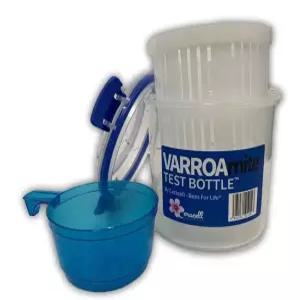 꿀벌 벌집용 바로아 진드기 테스터 - 잠금 클립이 있는 누수 방지 병 슈가 쉐이크 또는 알코올 워시와 함께