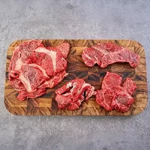 [장보리]구이용 한우 소고기 모듬 1kg 등심 새우살치 특수부위