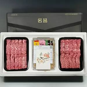 [장보리]한우 투뿔 소고기 갈비살 선물세트 600g