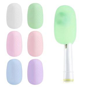 라푼 6팩 실리콘 칫솔 커버, 전동 및 수동 헤드용