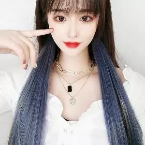 브릿지 헤어피스 5p 애쉬블루 셀프 여성 여자