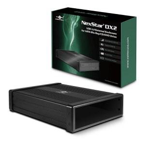 넥스스타 DX2 USB 3.0 외장 인클로저 5.25인치 블루레이 / CD DVD SATA 드라이브 2세대 DX 알루미늄 합금을 위한 설계 모든 깊이 광학 장착 TAA 호환 핫 스왑 가능NST540S3BK