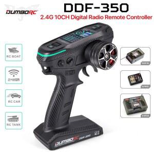 DUMBORC DDF-350 송신기 (수신기 포함) RC 자동차 보트 탱크 LCD FHSS 시스템 용 2.4G 10CH 디지털 라디오 원격 컨트롤러