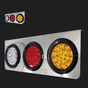 3구 스텐판 led 테일 램프 데루등 후미등 트럭 12v