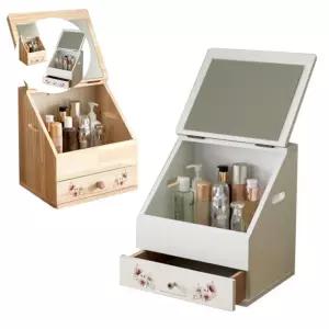 원목 좌식 화장대 접이식 이동식 소형 미니 원룸형