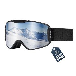 남성, 여성, 청소년을 위한 보자포 스키 고글, 100% 자외선 차단 스노우보드 고글 안티 포그 기능이 있는 안경 위의 보자포 스키 고글