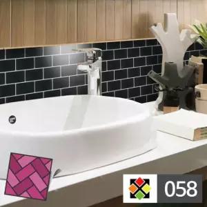 58 스티커타일 인테리어 벽돌 포인트타일 큰검정 FW8E9A20