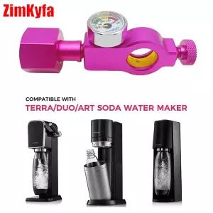 소다스트림용 CO2 리필 어댑터 충전 스테이션 핑크색 실린더 탱크용 빠른 연결