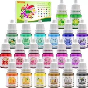 20가지 색상의 목욕 폭탄 비누 염료 - DIY 만들기를 위한 액체 식품 등급의 착색 슬라임 용품 수제 키트