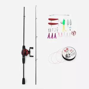 굿캐스팅 베이트 릴+루어+낚싯대세트 2.1m 우핸들오른손잡이낚시대 민물대 바다 용품 대팩
