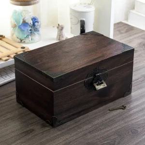 엔틱보관함 원목보관함 목걸이보관 장목수납통 빈티지