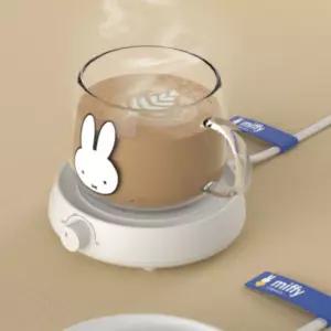 미피 캐릭터 워머 머그 글라스 전기 보온 탁상용 사무실 유리 티메이커