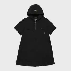 내셔널지오그래픽 N242WOP980 여성 우븐 스트레치 후드 반팔 원피스 CARBON BLACK 2843467 319101