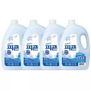 피죤 섬유유연제 용기, 블루비앙카 3.1L, 4개
