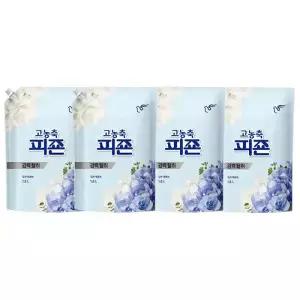 피죤 고농축 오리지널 섬유유연제 리필, 오션후레쉬, 1.6L, 4개