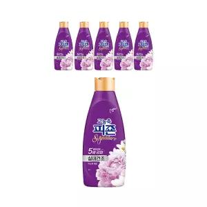 피죤 고농축 시그니처 섬유유연제 용기, 미스틱레인, 1L, 6개