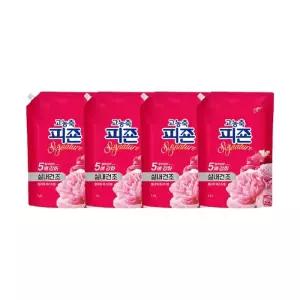 피죤 고농축 섬유유연제 시그니처 리필, 플라워페스티벌, 1.6L, 4개