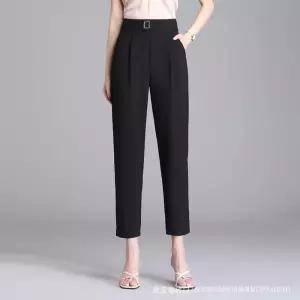 타노스여자 데일리룩 정장 바지 종아리 여름 허리 밴딩 슬림핏 배기 테이퍼드 KUK2