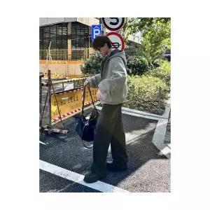 남성 코디룩 집업 가디건 이중 카디건 봄가을 오버핏 빳빳한 후드 인기3