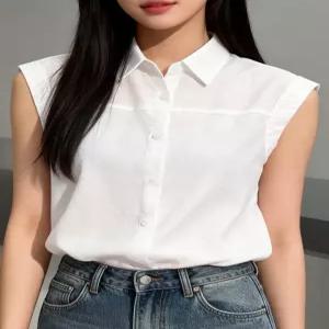 [예쎄][예쎄] 루즈핏 슬리브리스 롤업 린넨 셔츠(S6MBL036A)