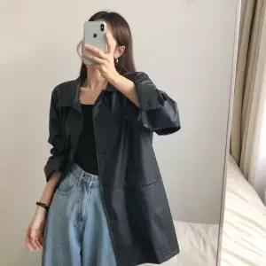 하프 자켓 레더 오버핏 카라 해질걱정없어