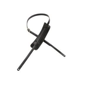 슬라이딩 숄더 패드와 버클 조절이 가능한 레비 레더스 클래식 50'S 스타일 베그탄 기타 스트랩 블랙M25BLK