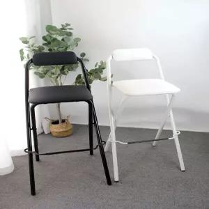 접이식 높은 스탠드 홈바 키높이 사각 화이트 의자 카페 바의자 하이체어
