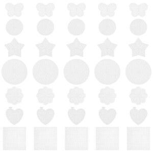 크래프티멜로디 28개 메쉬 플라스틱 캔버스 시트 키트 7가지 스타일 나비 하트 플라워 스타 빈 바늘 포인트 자수 니트 및 크로셰 DIY 공예 프로젝트