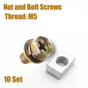 10set 범용 오토바이 스쿠터 ATV 먼지 자전거 배터리 터미널 너트 및 볼트 나사 M5x10mm 4Ah 5Ah 배터리 액