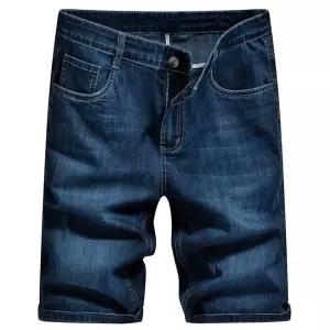 토르 여름 남성 하프 청반바지 지퍼 오픈 워싱 청바지 일자 얇은 패션 반바지 멀티 5부 OPH2